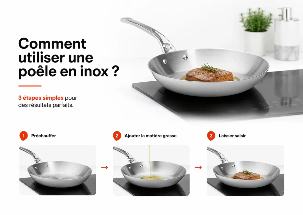Comment utiliser une poêle en inox
