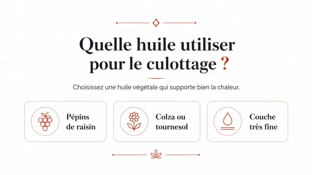 Quelle huile utiliser pour le culottage